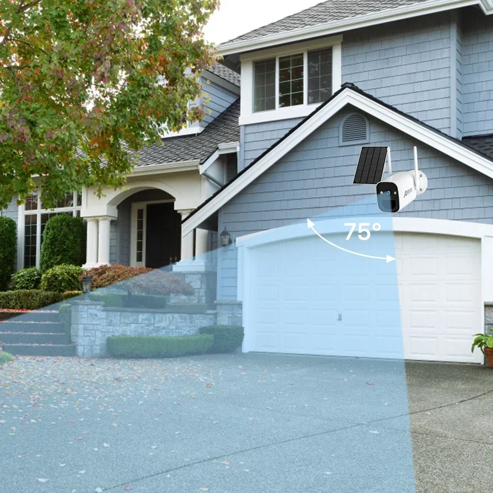 ANRAN 8 channel NVR Kit Battery Camera with Solar Panel 3MP 2K Wifi Night VIsion Free APP Remote Solar Security Camera System