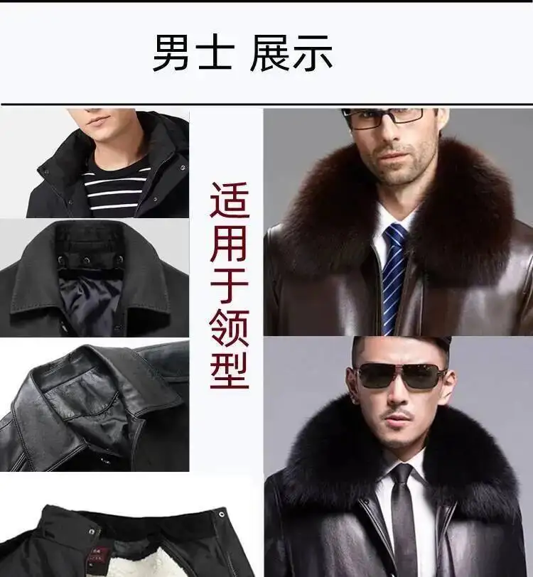 

Real Fox Fur Square Collar for Men's Jacket Neck Warm Genuine High Quality Women Fur Scarf Square Luxury Thick Soft