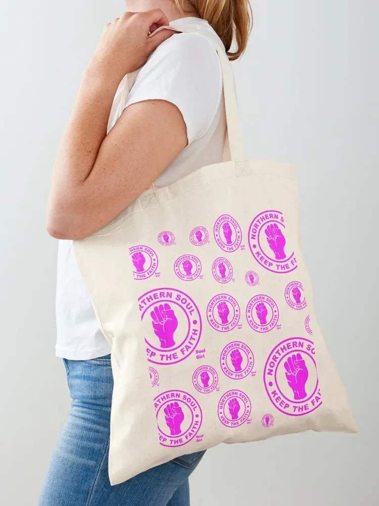 

Northern Soul girl (2) Tote Bag tote bag canvas reusable shopping bag free delivery bags Cloth