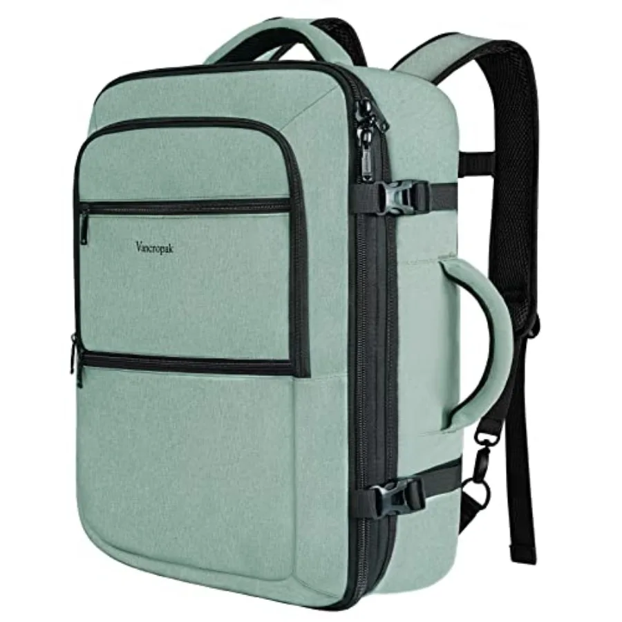 

Vancropak Travel Bag, 40L Carry on Backpack Airline Approved Expandable Suitcase Daypack, Water Resistant Travel Backpack Overn