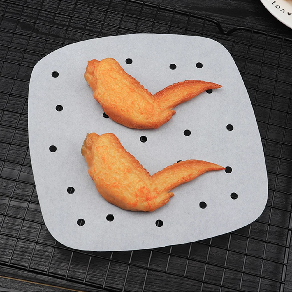 

100Pcs Non Stick Air Fryer Paper Liner Bbq Parchment Paper Disposable Oven Baking Mat Cooking Sheet Air Fryer Accessories