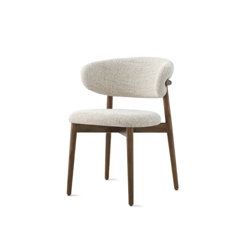 Nordic Wood Dining Chairs com Almofada Única, Modern Waiting, Cozinha