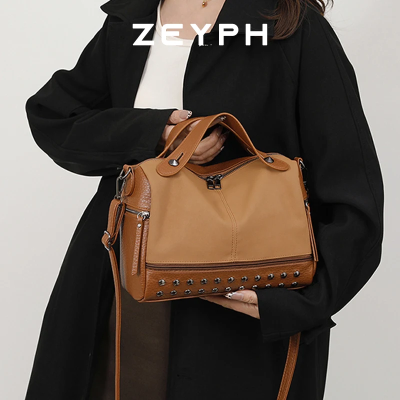 

Zeyph Faux Suede Retro Shoulder Bag for Women 2024 Winter Trend New Y2K Handbags Females Travel Luxury Fashion Tote Bags