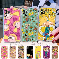 Hey Arnolds Cartoon Phone Case For iPhone 15 14 11 12 13 Mini Pro XS Max Cover 6 7 8 Plus X XR SE 2020 Funda Shell
