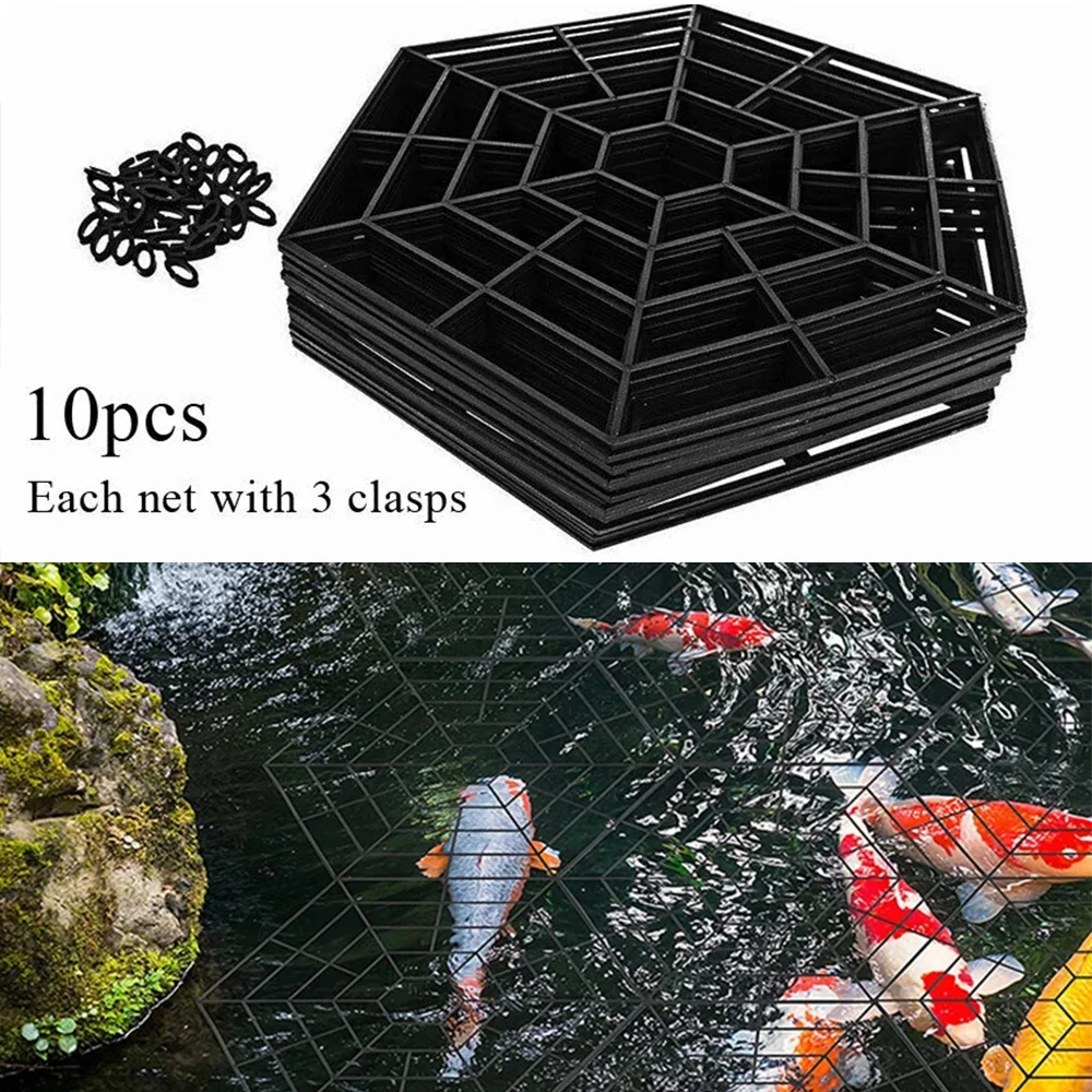 

PACK OF 10 Plastic Floating Pond Protectors Floating Guard Against Heron & Pests Plastic Net Heron & Cats Deterrent