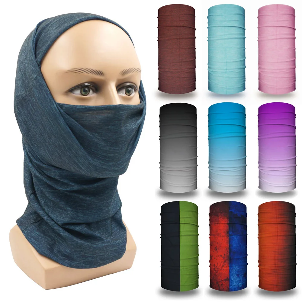 Printed Colorful Face Bandana Headhand Women Cooling Neck Gaiter Men Cycling Fishing UV Protection Magic Seamless Wear Balaclava