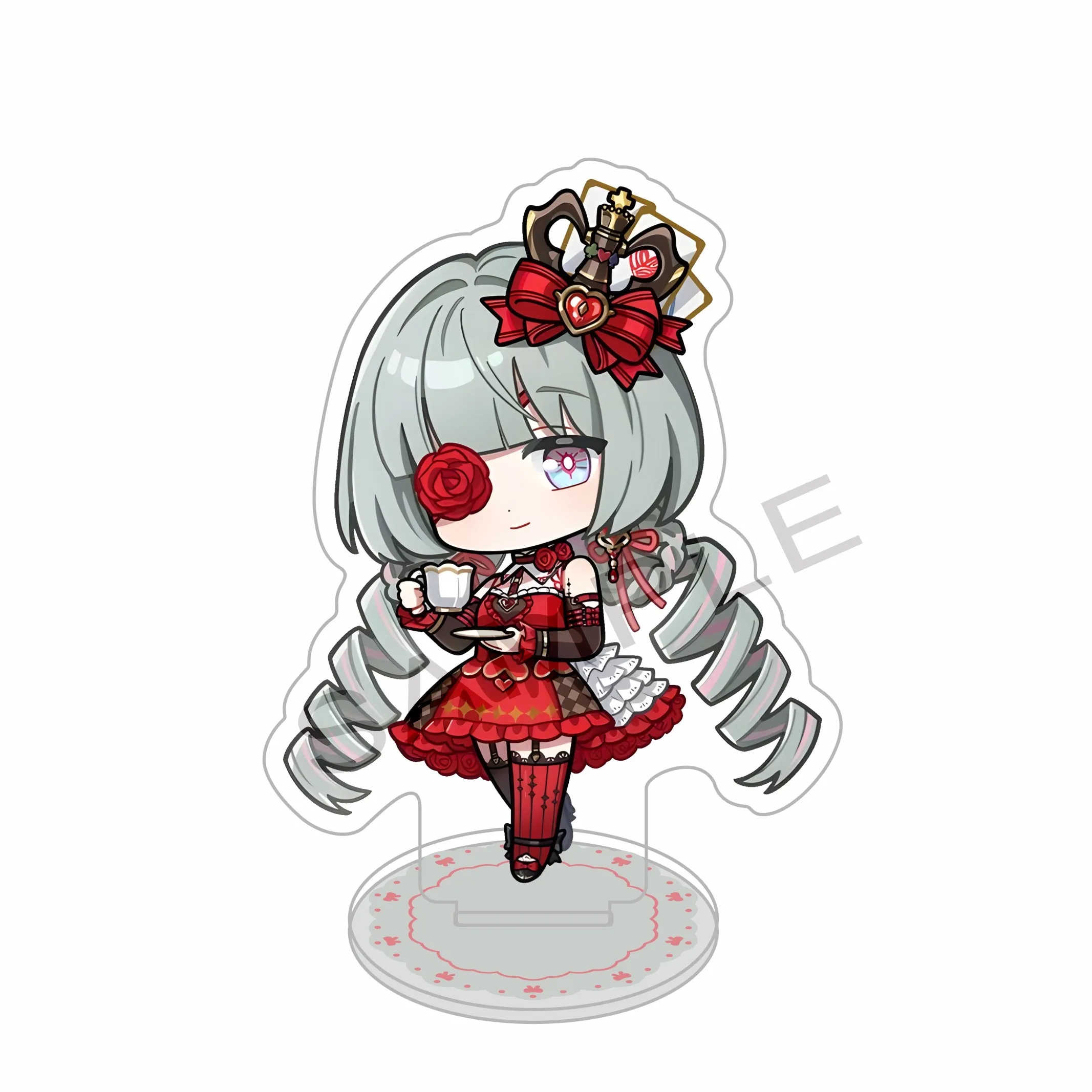 Hot Anime Game Wuthering Waves Acrylic Stand keychains Desk Decor Figure Cosplay Display Fan Gifts Fallen Wonderland 10cm view 6