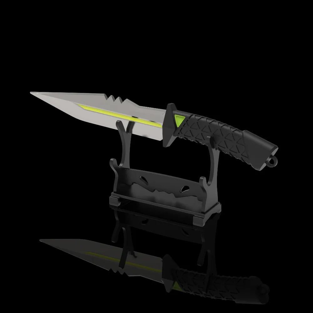 Juego Valorant de 19cm, cuchillo de juego con cubierta de cuero, modelo de Metal periférico, colección de adornos de escritorio, regalos, juguetes artesanales