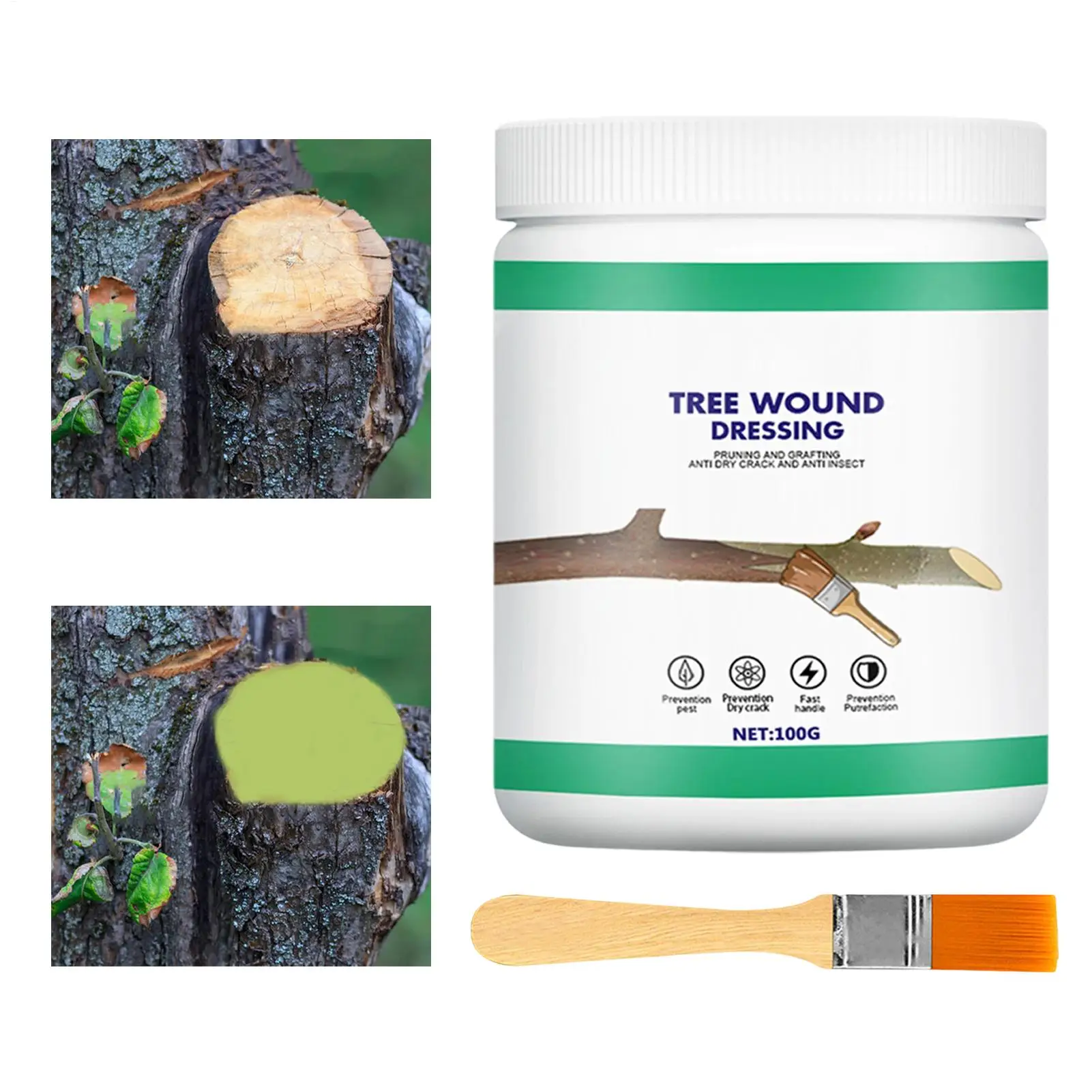 Tree Grafting Paste Tree Wound Paste Smear Agent Tree Pruning Sealer Plant Saw Cuts Coating Pruning Heal Wound Repair Tools