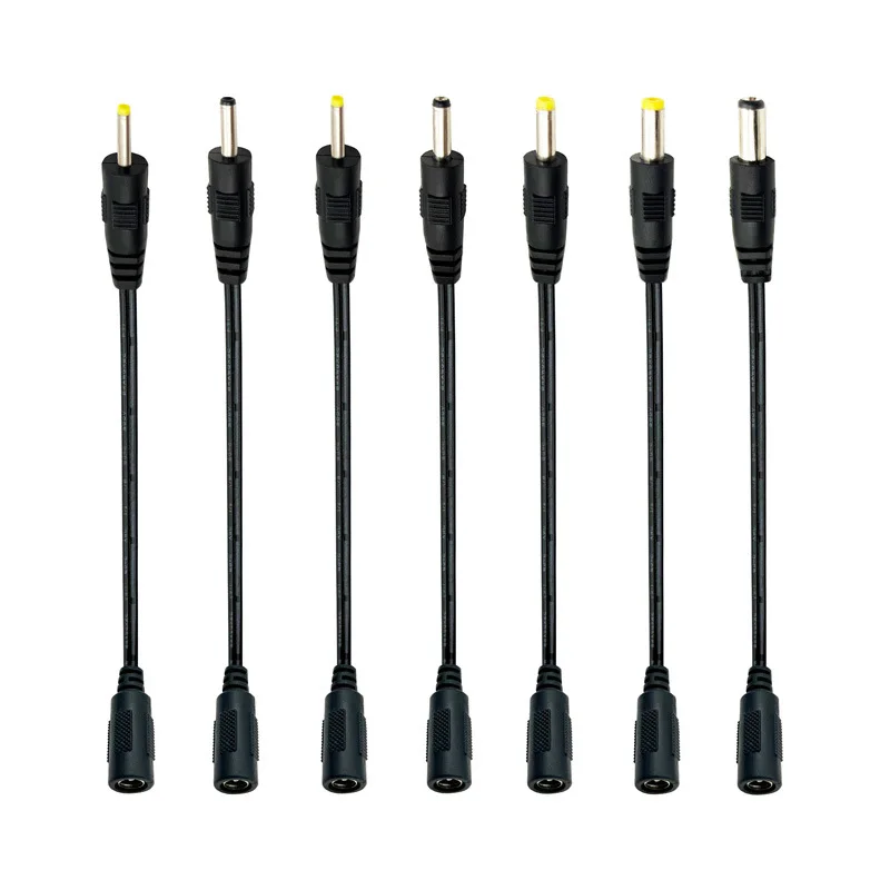 Cable de alimentación CC 5,5x2,1mm conector hembra CC a enchufe macho 5,5*2,5mm 3,5x1,35mm 4,8/4,0*1,7mm 2,5*0,7 conector de Cable de extensión