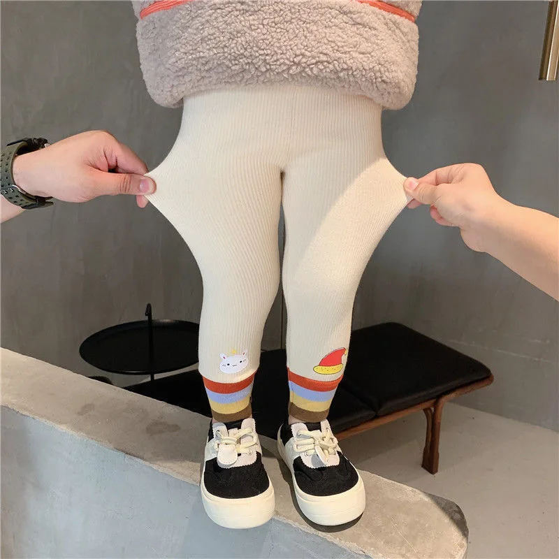 

Girls' Velvet Leggings Spring/Autumn & Winter Warm Pants for Outdoor Baby Wear Cozy & Stylish Kids Clothes