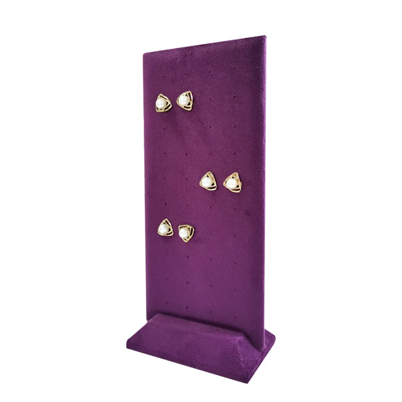 Earrings Display Orgnaizer 40 Holes High Quality Velvet Jewelry Rack Ear Stud Storage Holder for Home Dresser Multiple Colors