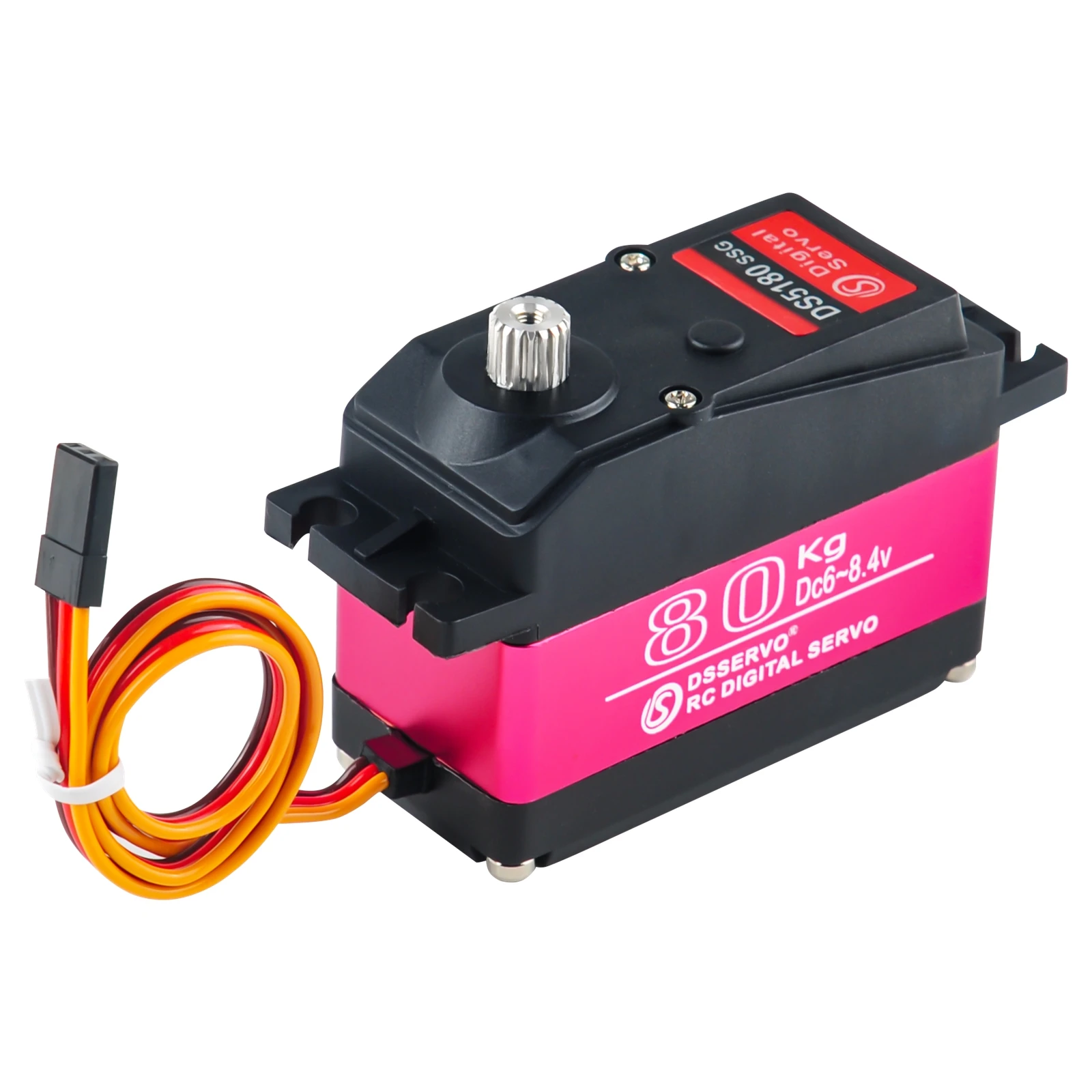 Servo digitale DS5180 80KG da 2 pezzi - Sterzi in metallo HV da 8,4 V, servomotore grande a coppia elevata per auto telecomandate Baja 1/5