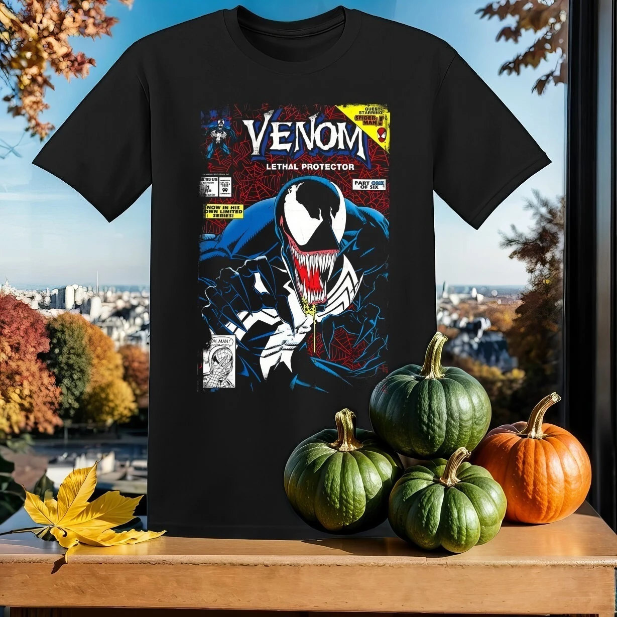 

Venom Distressed Graphic Tee – Highlights The Menacing Venom Design, Ideal for Symbiote Collectors New Arrival Tee S-4XL