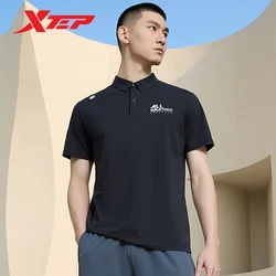 Xtep Short Sleeve Poirot Shirt For Men 2023 Summer  Sports Leisure Sweatshirt Breathable soft   Comfortable Tops 877229020016