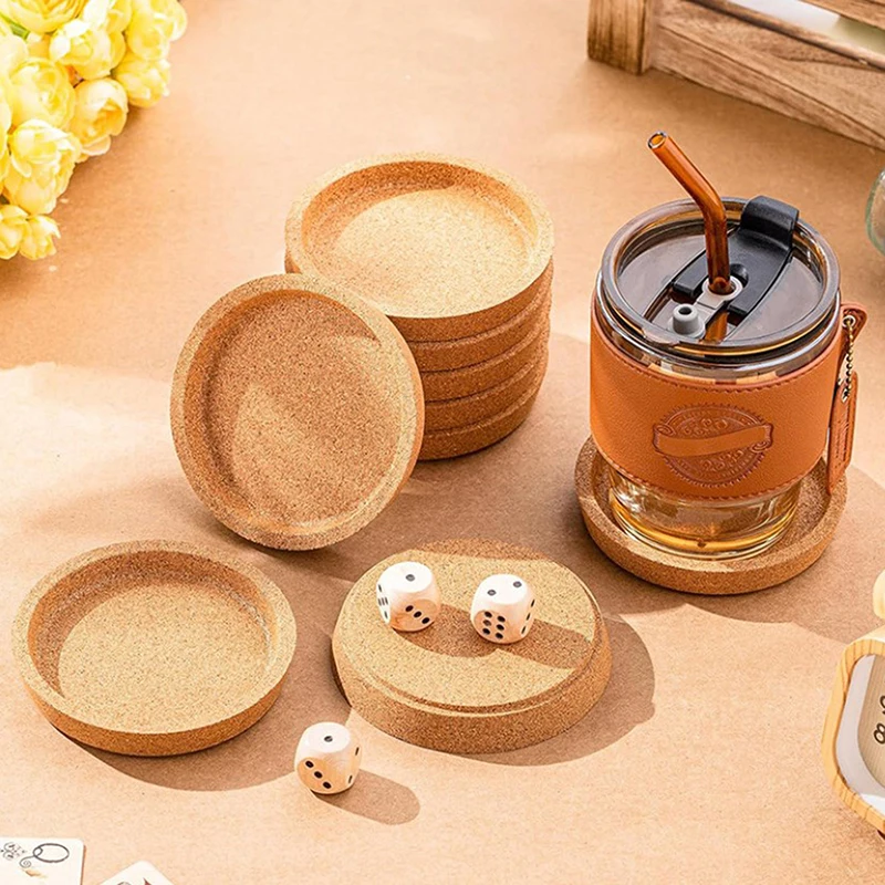 1PC Non-slip Cork Coasters Heat Resistant Wooden Cup Mat Anti-hot Heat Pad Placemats Mug Holder Tea Coasters Tableware Decor