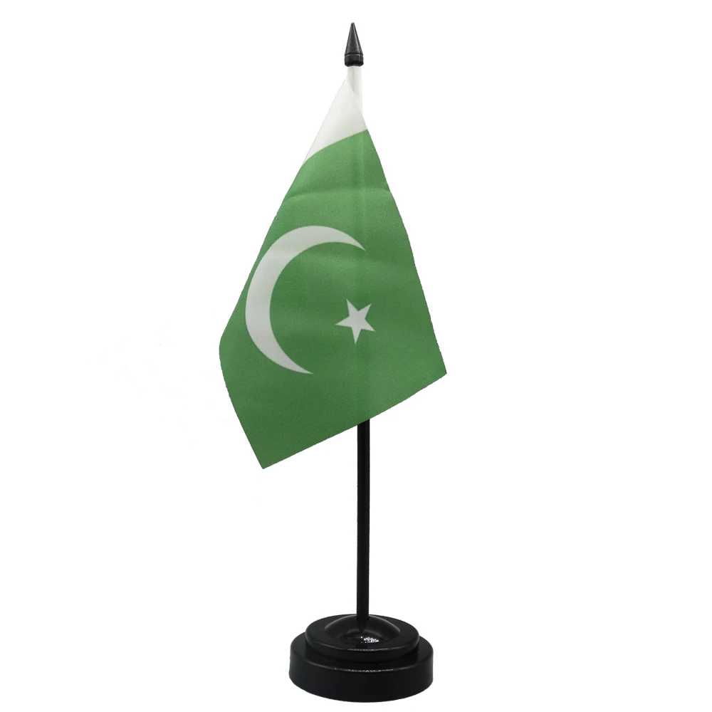 Pakistan Desk Flag 4x6inch Conference Negotiation Flag Product Display Office Top Desk Ornaments Flags