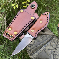 New Style Fixed Blade Neck Knife M390 Blade Oxhide Handle Utility High Hardness Outdoor Tactical Knives EDC Straight Knife