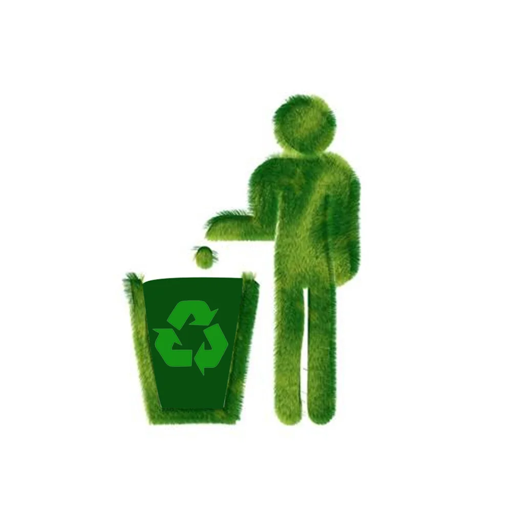 

6pcs Recyclable Sign Stickers Green Recycle Logo Decal For Trash Bin Labels Self-Adhesive Vinyl Sticker Window Wall Door Car