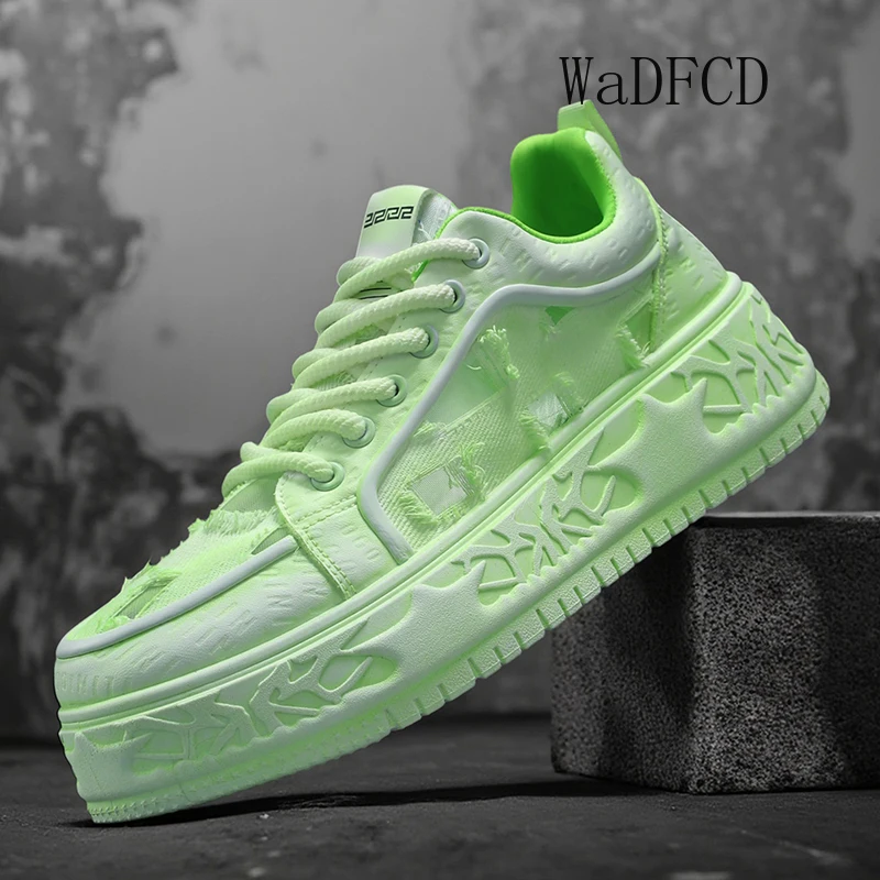 

Кроссовки, повседневные мужские дизайнерские летние туфли на мягкой подошве, модная кожаная сетчатая дышащая спортивная обувь на платформе с увеличенной высотой