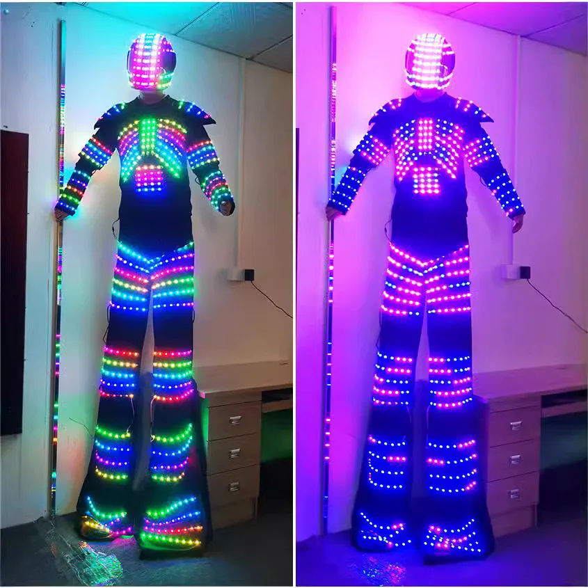 

Bar KTV Mechanical Clothing Cross-border LED Symphony Men's Stilt Clothing Color-changing Clothes Performance Props Cool