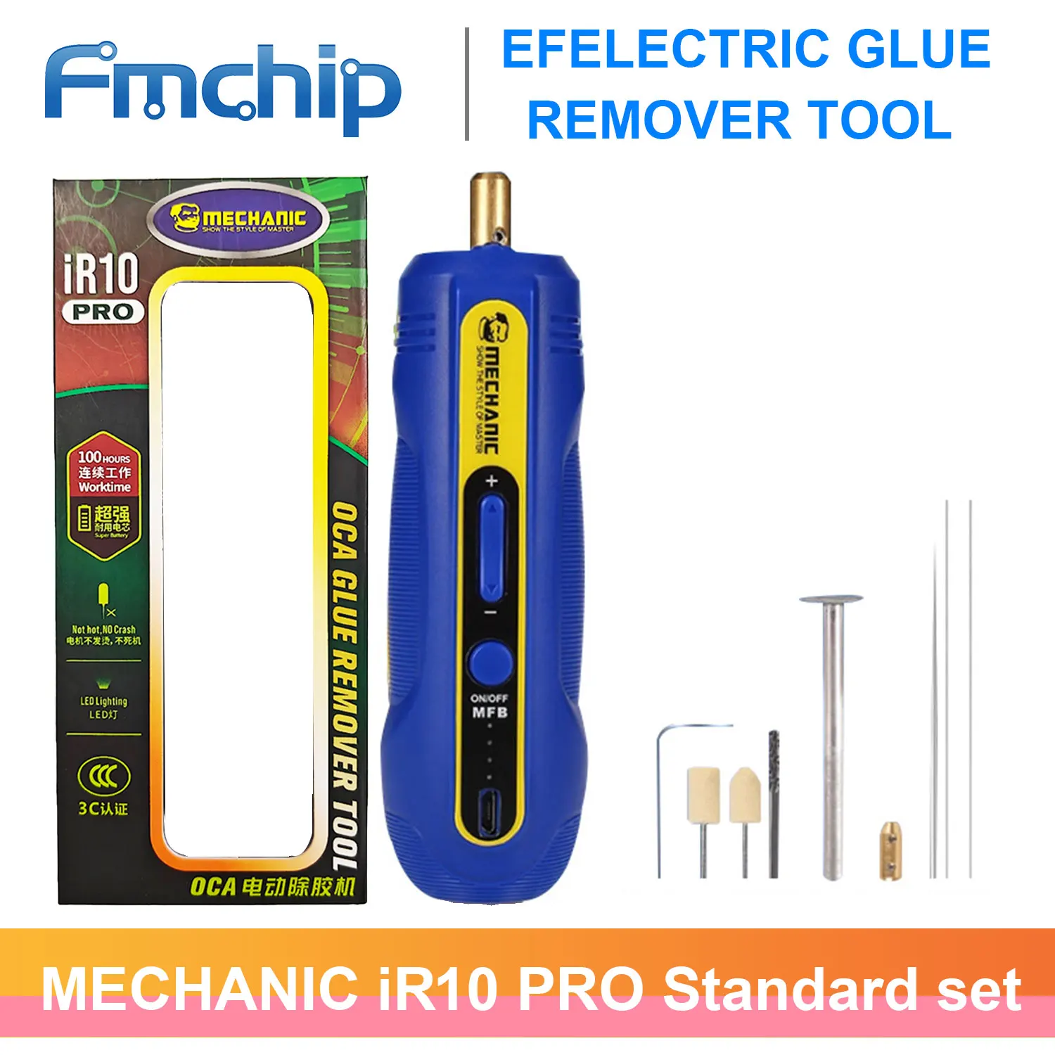 

MECHANIC iR10 PRO Electric Glue Remover Pen 6in1 third gear adjustable for Mobile Phone Polishing Tool