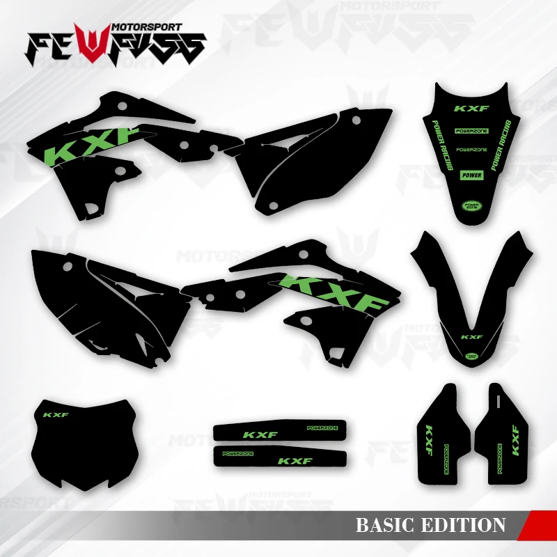 

Fewfuss Graphics Decals Stickers Motorcycle Background Custom For Kawasaki KX250F KXF250 KXF 250 2013 2014 2015 2016 003