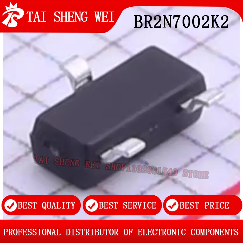 50PCS BR2N7002K2 702K2 SOT-23 60V 300mA MOSFET MOS