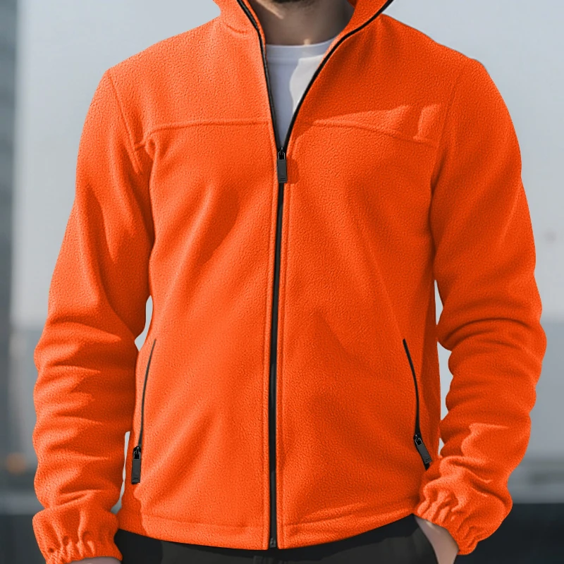 New Outerwear for Spring, Autumn, Winter, Outdoor Zipper Stand Up Collar Top