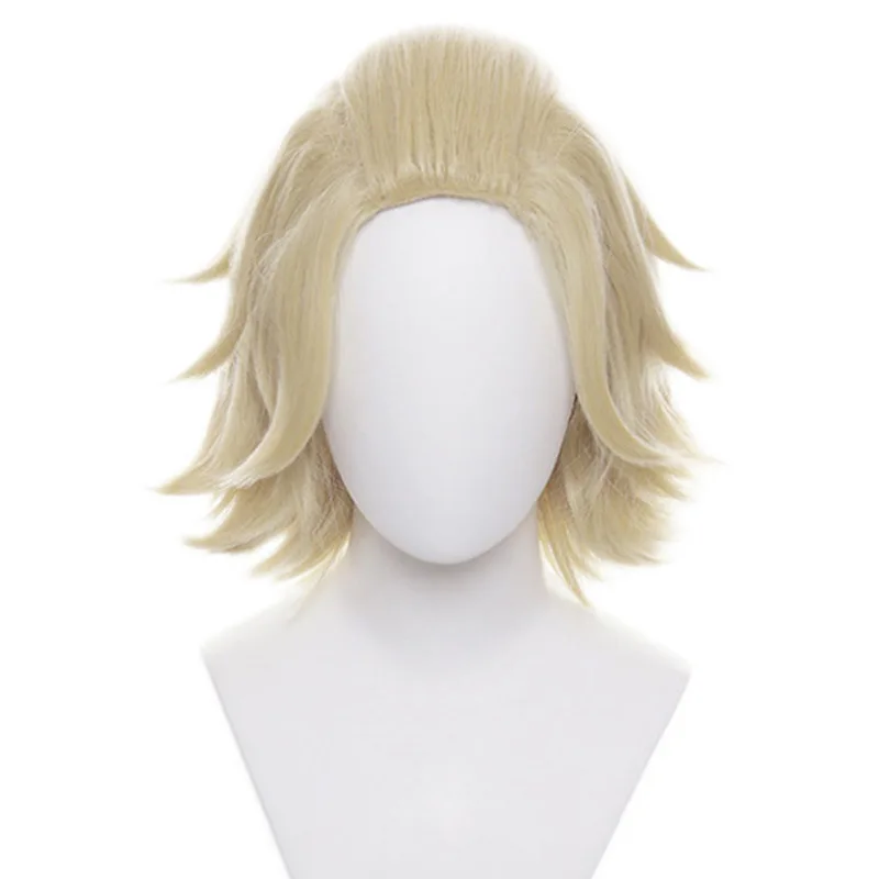 Sano Masazo Tokyo Swastika Avenger Light Golden Short Hair With A Sweat-back Style Cosplay Wig