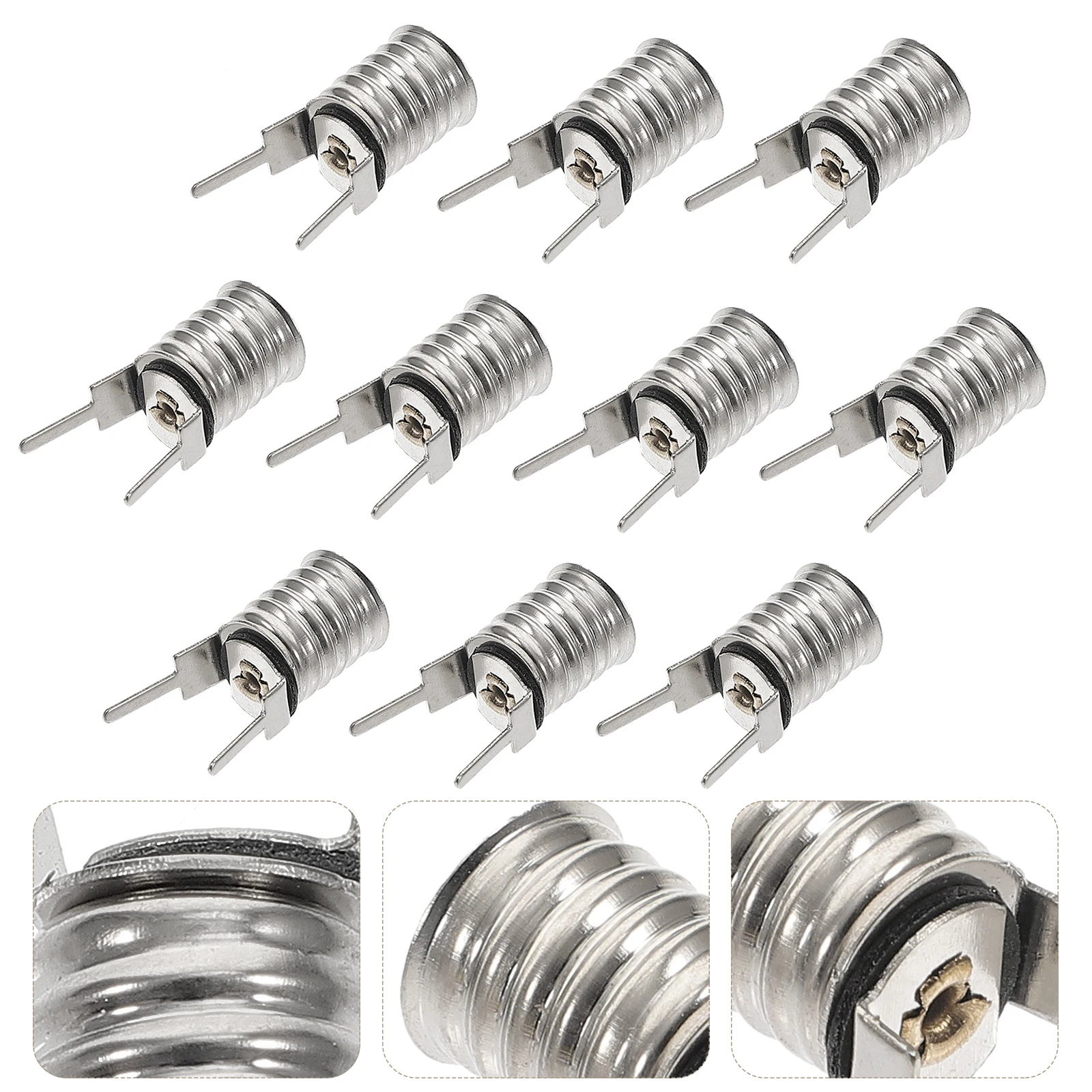 

10 Pcs Screw Lamp Holder E14 Bulb Cartridge Socket E17 to Adapter Base Light Lace and