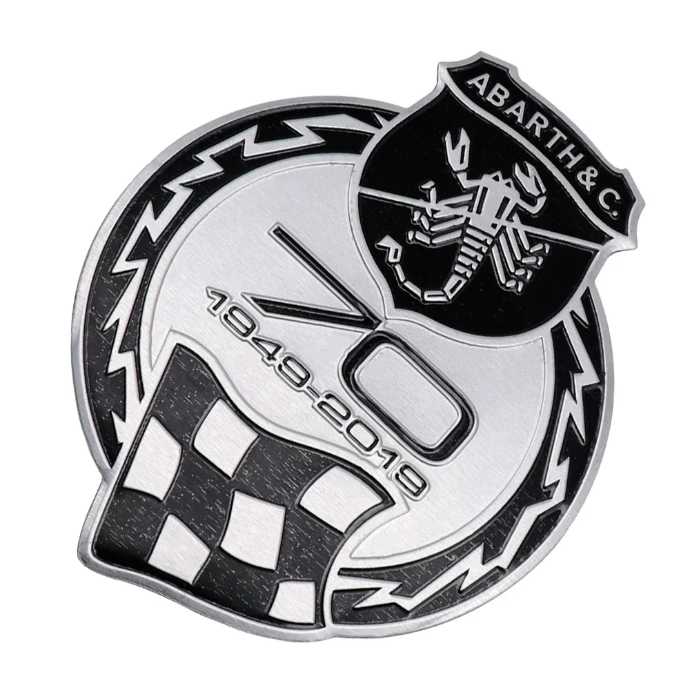 ملصق شعار شارة صندوق السيارة ملصق خارجي للجسم بالكامل لملحقات فيات للذكرى السبعين لـ Scorpion Abarth