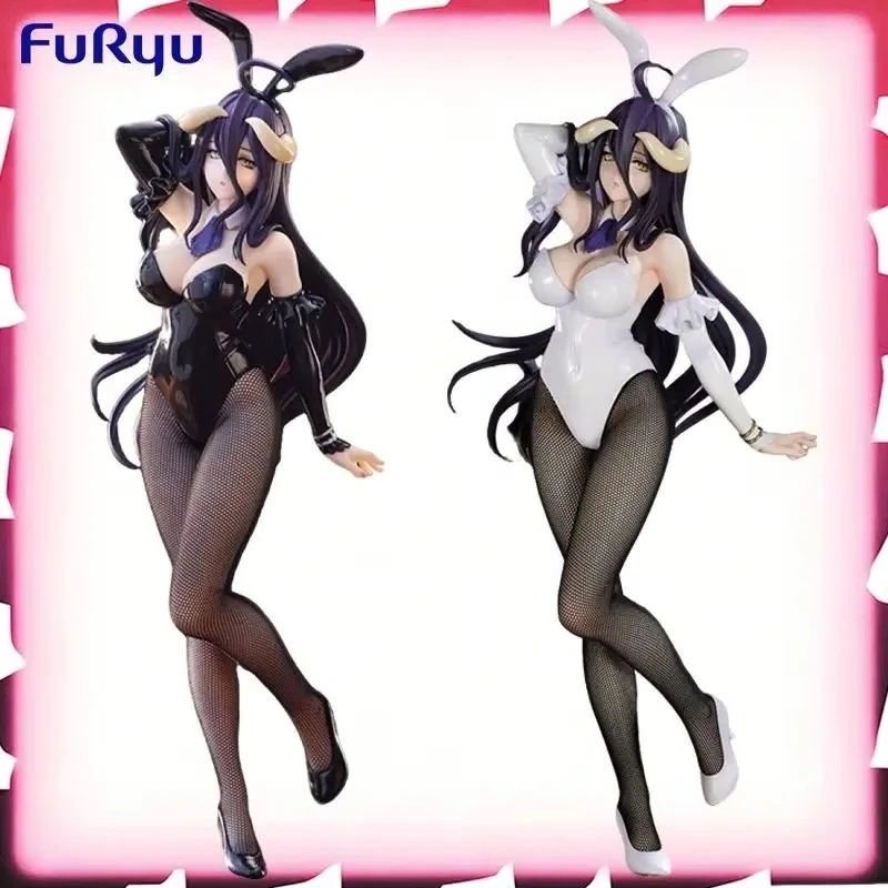 

Authentic in Stock FURYU OVERLORD DC Albedo 28cm Black Silk Bunny Girl Black & White Two Versions Prize Figure Model Ornament