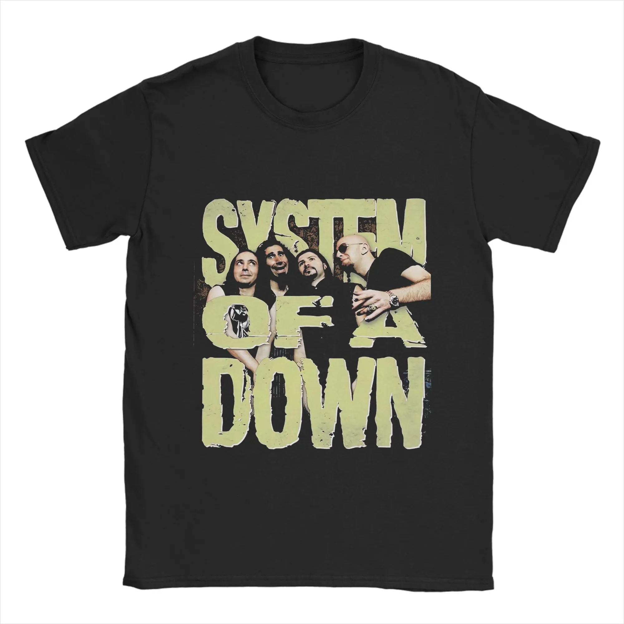 

Футболка System Of A Down, летние футболки из 100% хлопка для мужчин, повседневная футболка в стиле хиппи с короткими рукавами, повседневная одежда Y2K