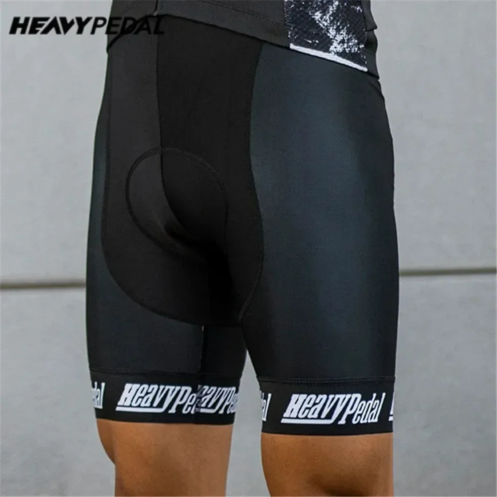 Heavypedal Cycling Bib Shorts Men Gel Pad 6H Ride Men's Cycling Shorts Pro Team 7H Italy Pad Men Cycling Shorts 7 CM Leg Gripper