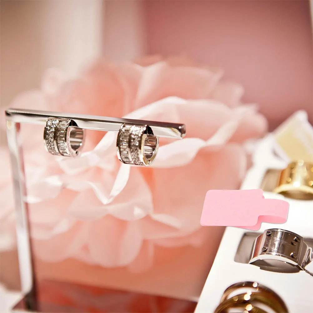 

200Pcs Jewelry Price Tags Kraft Paper Self Adhesive Stickers for Display Pricing Rings Necklaces Bracelets Labels