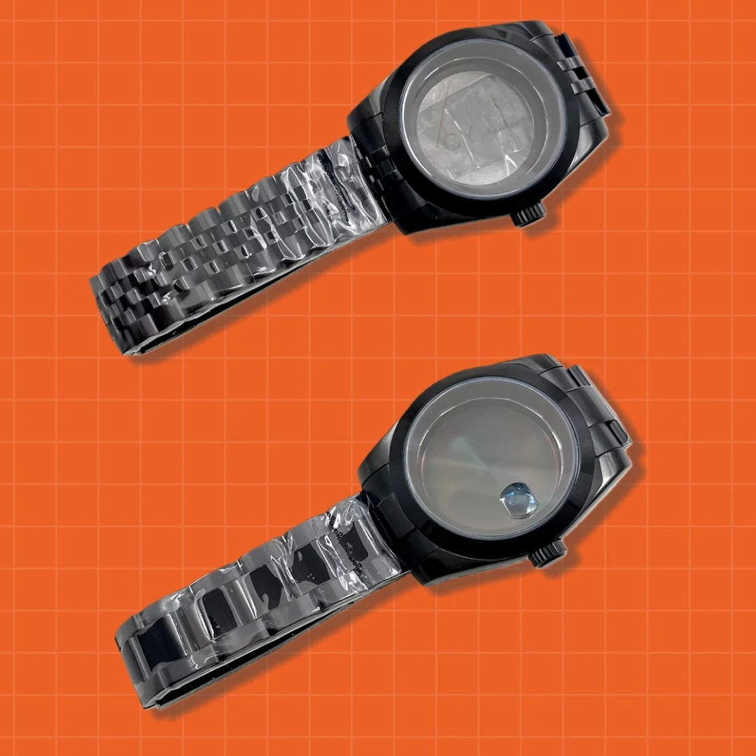 

Комплект корпуса и ремешка для часов Mod NH35, черный, 36 мм/39 мм, для Datejust, механизм NH35/NH36, циферблат 28,5 мм, сапфировое стекло, корпус и ремешок.