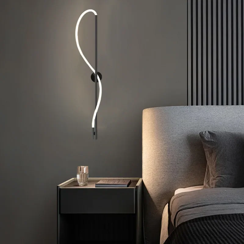 Modern LED Music Notes Gold Silver Black White Wall Lamp  Light Wall Sconce Wall Decor Arandela Externa For Bedroom