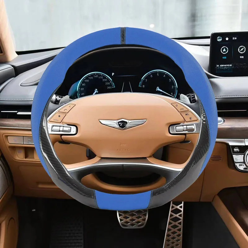 

Car Steering Wheel Cover For Genesis G80 GV70 GV80 GV60 G70 Essentia Neolun G90 GV90 X Car Steering Wheel Cover Car Accessories