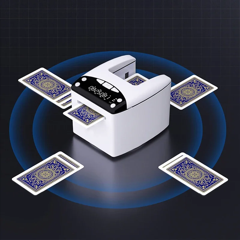 Automatic Card Dealer Dispenser Playing Card Dealing Tool 4000mAh Rechargeable Speed and Distance Adjustable Party Poker Device