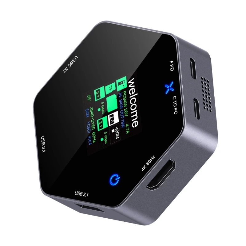 Multiport USB C Dock with 4K@60Hz Display and Power Delivery for Enhances Connectivitys