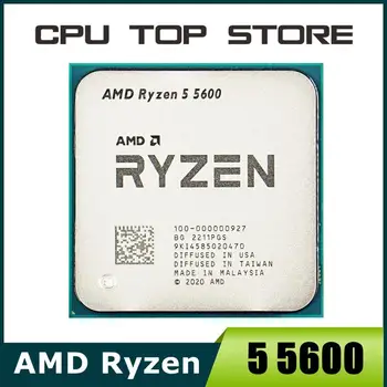 새로운! AMD Ryzen 5 R5 5600, 3.5GHz, 6 코어, 12 스레드 CPU 프로세서, 65W L3 = 32M, 100-000000927 LGA AM4