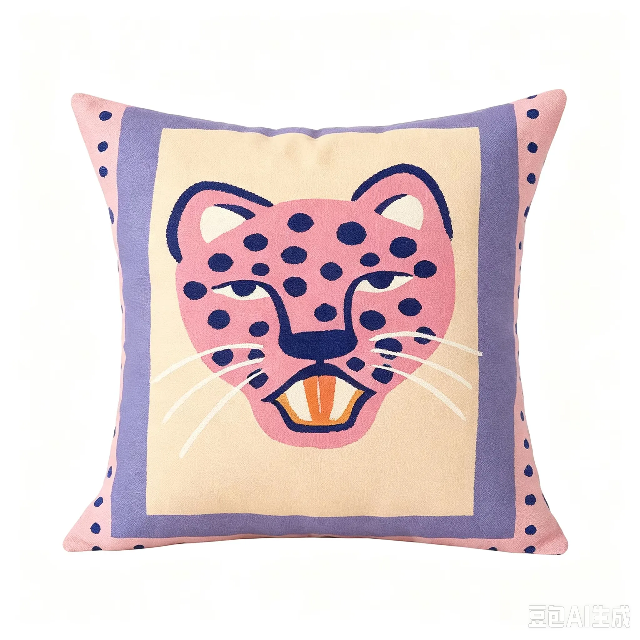 Folk Art Leopard Snake Palm Tree Pillow Cover, Double Sided 2D Polyester Print Cushion for Sofa Bedroom Home Decor Gift