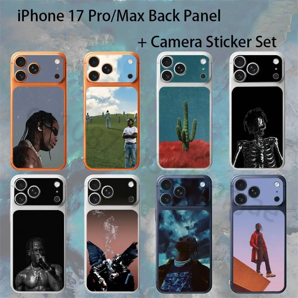 T-Travis C-Cactus J-Jack For iPhone 17pro/pro Max Full body Back Cover Decal Skin Colorful Rear Protective Sticker Film