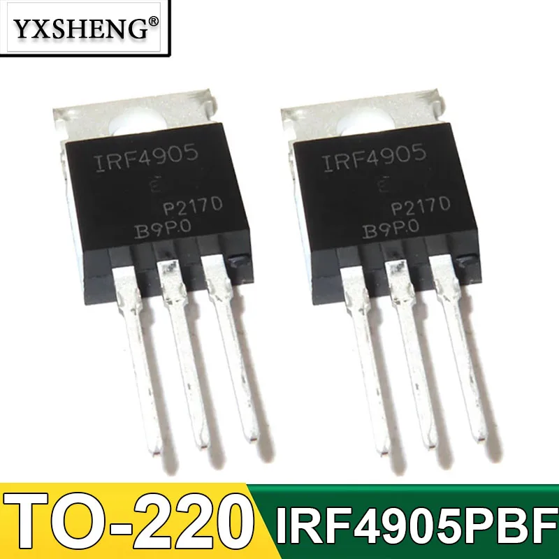 10PCS IRF4905 4905 TO-220 IRF4905PBF Transistor de efecto de campo 74A/55V/200W
