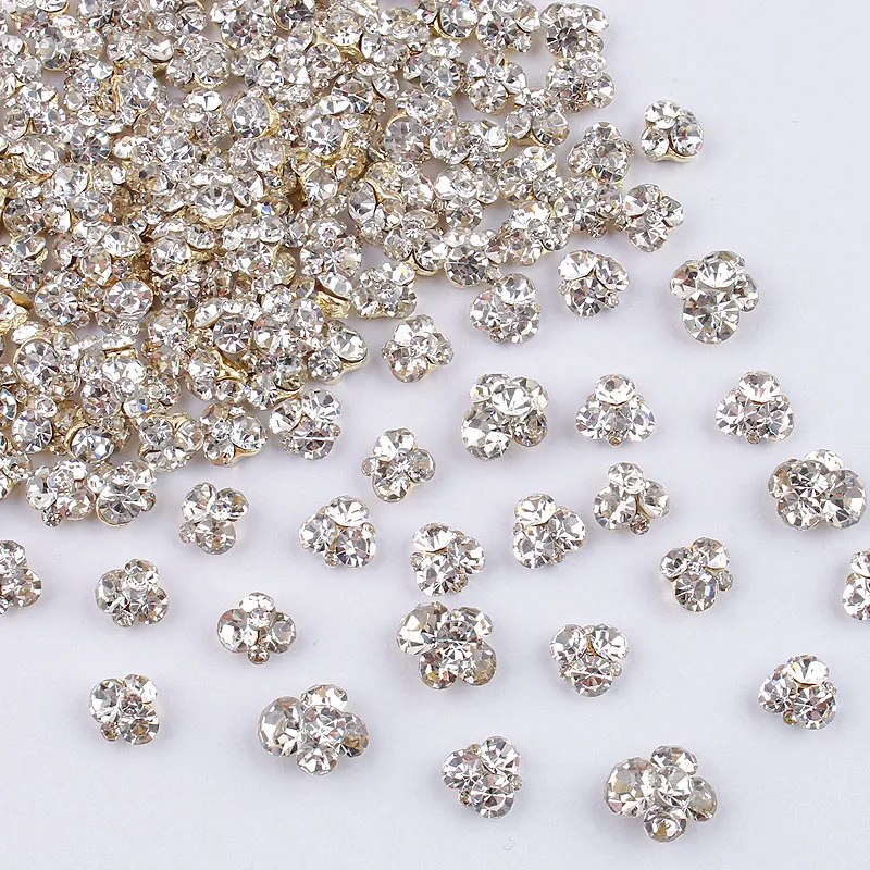 Strass 3D Brillants pour Nail Art, Clip de Luxe, Diamant, Gemmes, Perceuses, Décoration, Manucure, Breloques Strass, 10Pcs