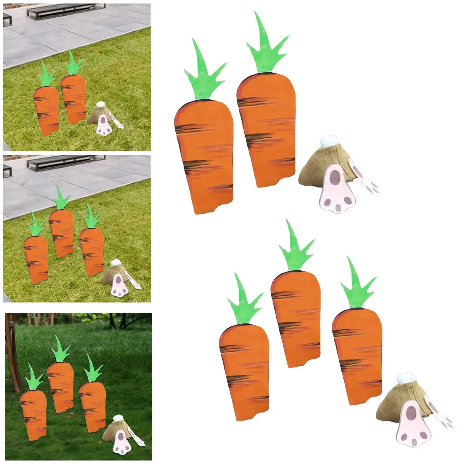 Easter Yard Decor Featuring Bunny And Carrot Figures for Festive Celebrations