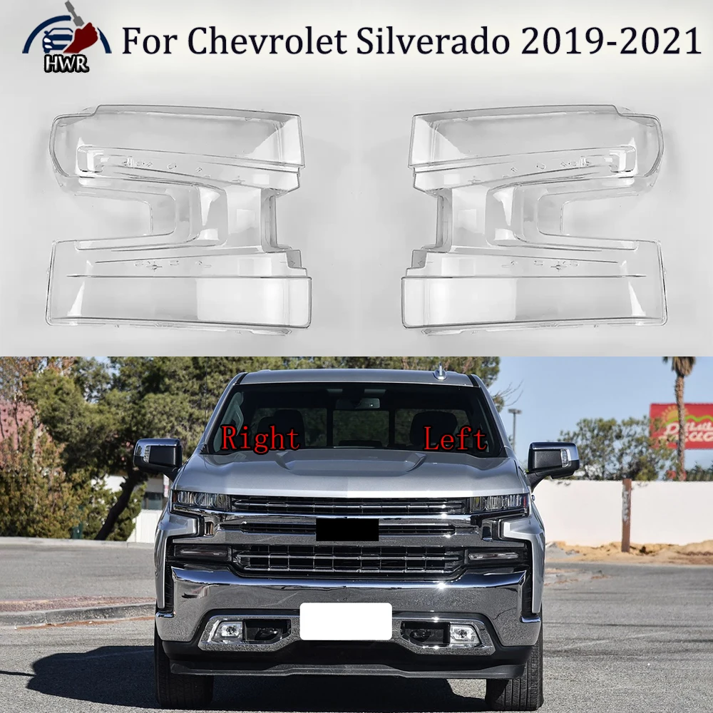 Headlamp Cover Headlight Shell Transparent Lens Plexiglass Replace Original Lampshade For Chevrolet Silverado 2019 2020 2021