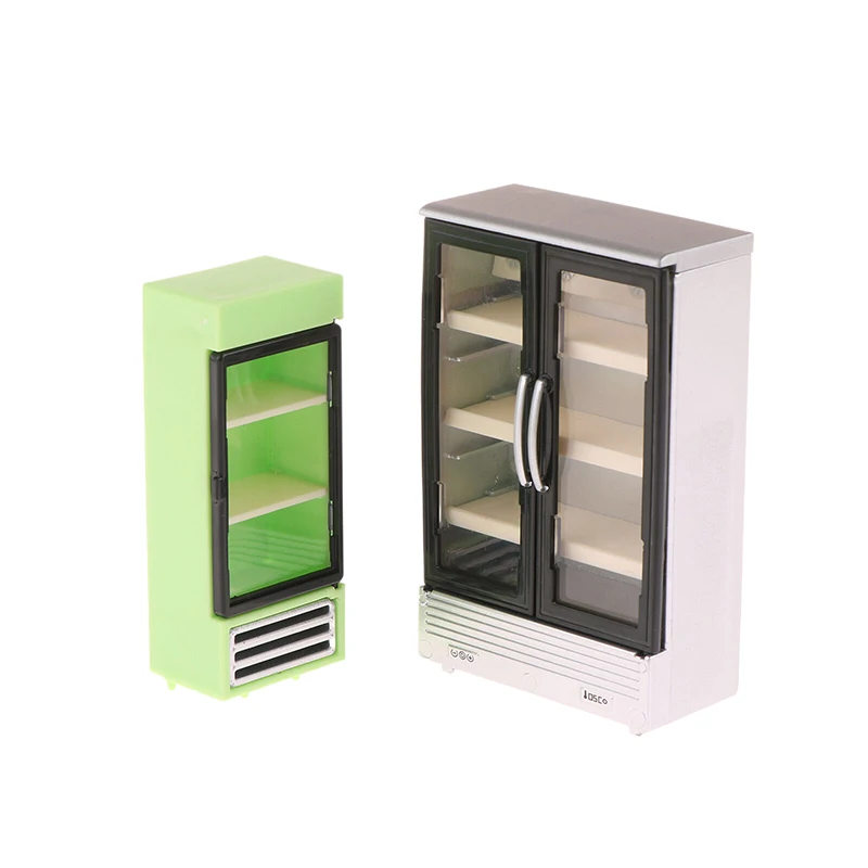 1/12 Dollhouse Simulation Refrigerator Freezer Model Dollhouse Mini Furniture Accessories Dolls House Decoration Toys