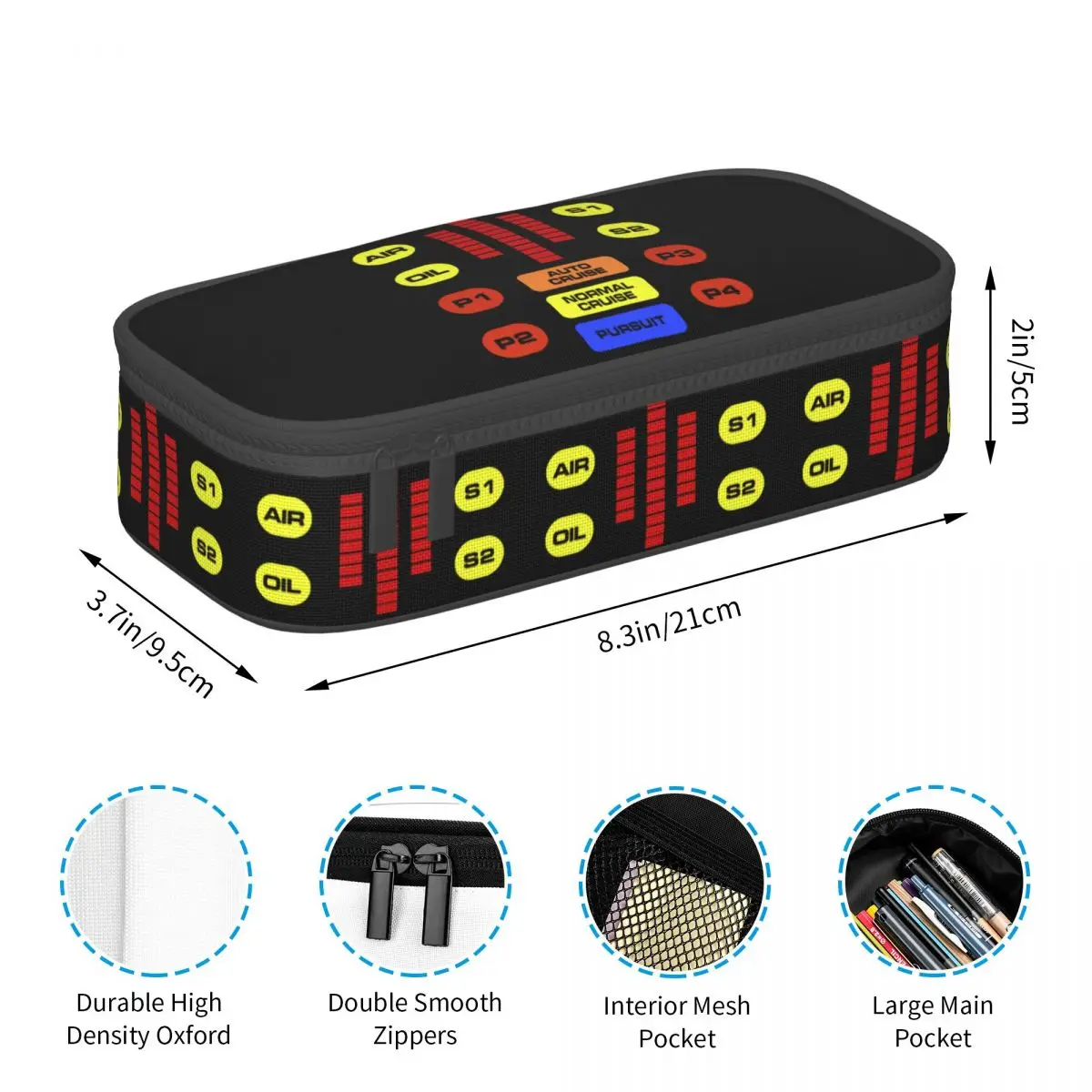 Kitt Voice Box Knight Rider Pencil Cases Pen Holder Storage Stationery Supplies Big Capacity Pen Box Pencil Bag for Kids
